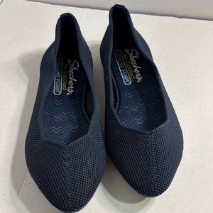 Skechers Women's Dark Blue Mesh Flats Sz 6 Mint Condition